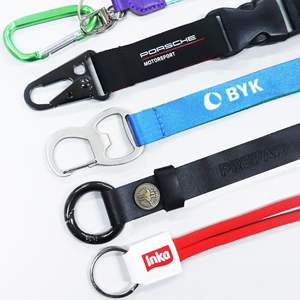 حبل تعليق للرقبة مخصص من البوليستر الصديق للبيئة مع طباعة حريرية وشعار مخصص وحامل بطاقة هوية بخطاف - Product Image 5