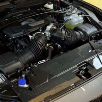 لوحة تبريد من ألياف الكربون لسيارة فورد موستانج دارك هورس S650 2024 غطاء مشعاع خزان المياه