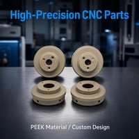 Pièces en plastique PEEK usinées CNC de haute précision, composants de disques à bride PEEK sur mesure, tournage, fraisage, pièces mécaniques industrielles