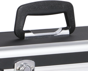 Caja de Almacenamiento de Vinilos de Aluminio para 50 Discos - Estuche de Transporte con Cerradura para <span class=keywords><strong>DJ</strong></span> - Product Image 4