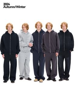 Conjunto Deportivo Informal Minimalista <span class=keywords><strong>de</strong></span> <span class=keywords><strong>Dos</strong></span> Piezas, Transpirable, <span class=keywords><strong>de</strong></span> Poliéster y Algodón, con Interior <span class=keywords><strong>de</strong></span> Felpa, Unisex, Talla Grande, para un Estilo Urbano Moderno - Product Image 2