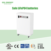 Batterie GSL ENERGY 20 kWh, stockage d'énergie solaire hors réseau, batterie lithium domestique 51,2 V 400 Ah 20 kWh, batterie hybride Lifepo4 avec roues