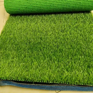 Meisen karpet rumput buatan hijau, karpet rumput buatan 20mm 25mm 30mm harga rendah untuk dekorasi taman