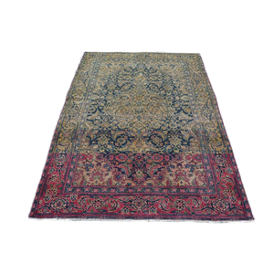 พรมสไตล์ตุรกีโบราณ6.4ft เบจแดง x 4.4สำหรับติดทางเดินห้องนอนยางสำหรับห้องนั่งเล่น - Product Image 1