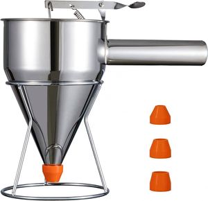 Dispenser per Pastella per Pancake, Panada, Waffle e Crepe, in Acciaio Inox con Supporto - Product Image 6
