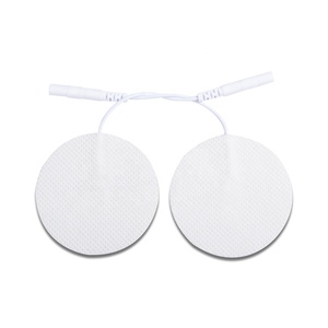 Cuscinetti rotondi riutilizzabili approvati CE da 5cm/7cm di diametro cuscinetti per elettrodi a treccia in tessuto Non tessuto appiccicoso TENS/EMS - Product Image 1