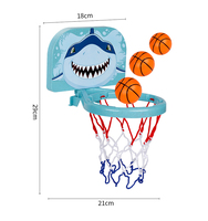 MY TOYS Nouveau Design Professionnel Flexible Attrayant Taille Amusante 2-en-1 Jouet de Basketball Aquatique Flottant en Forme de Poisson pour Salle de Bain ABS/PVC
