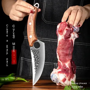 Couteau de <span class=keywords><strong>cuisine</strong></span> pliant en acier inoxydable forgé à la main avec un couteau de poche à manche droit pour une utilisation dans la <span class=keywords><strong>cuisine</strong></span> de l'abattoir - Product Image 2