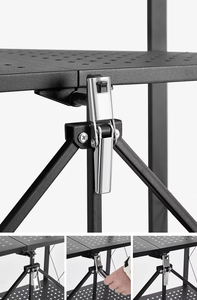 מפעל מתכת רב ברמה מתקפלת קיבולת גבוהה עם גלגל קיפול יחידת מדפי מדף מדף מדף מדף עבור מטבח - Product Image 4