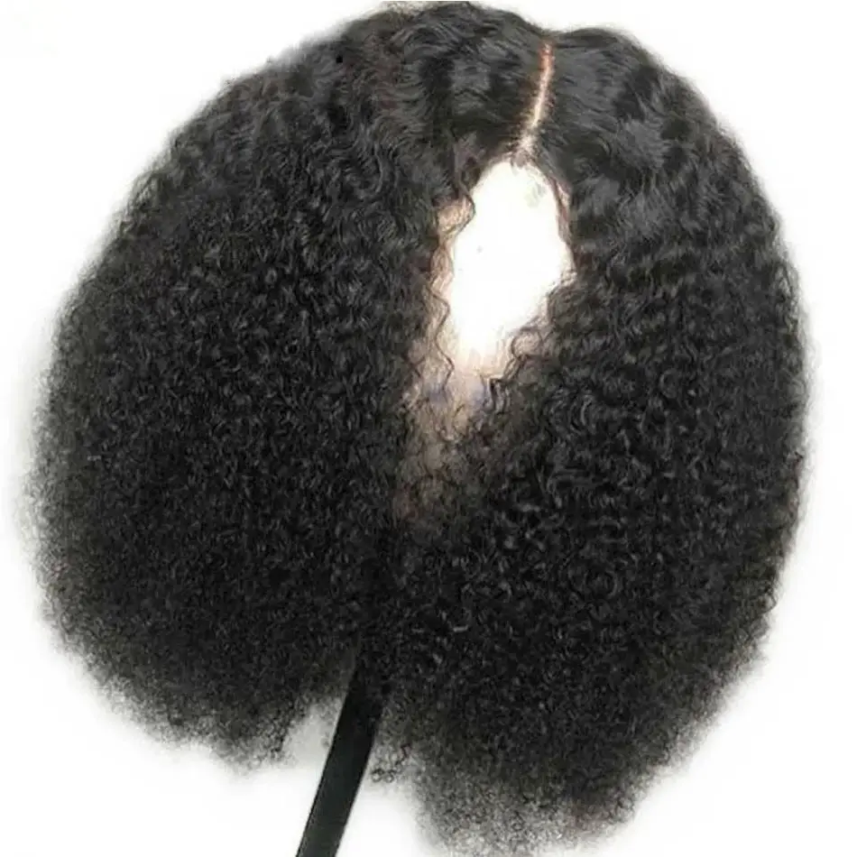 FOXEN Perruque Afro Wigs Naturelle Marley 4c Curl Short Perruque Curly Weave Kinky Human Hair Afro Wigs