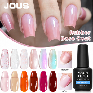 JOUS Nail Manufacture Prix Usine Qualité Supérieure 15 ML Multifonction Sans Résidu Haute Brillance OEM Personnalisable Gel UV Base <span class=keywords><strong>Coat</strong></span> Caoutchouc - Product Image 4