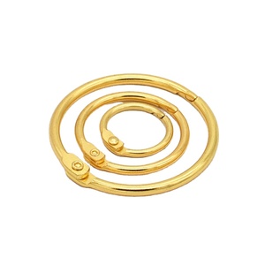 Nhẫn gáy sách tròn màu vàng YIWANG, vòng giữ thẻ, vòng gáy rời - Product Image 2