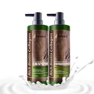 MASARONI professional manufacture hydrolyzed collagen serum repairing hair treatment hair shampoo