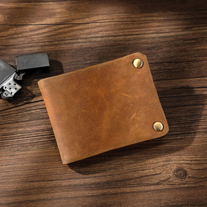 Andong En cuir RFID Court Porte-Monnaie Pour Hommes grazy cheval en cuir Pochette Sac de pièce de Monnaie Porte-Cartes Multifonction - Product Image 2