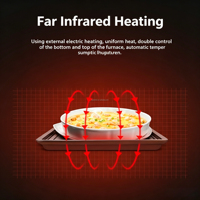 Four à pizza électrique commercial à un seul niveau, à commande numérique, portable, 220V, nouveau, facile à utiliser, pour boulangerie, restaurant, utilisation en pâtisserie