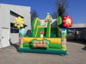 Phim hoạt hình đáng yêu Inflatable khô ướt trượt bên ngoài Inflatable bouncy trò chơi hồ bơi trượt nước vui vẻ cho trẻ em mùa xuân bên - Product Image 2