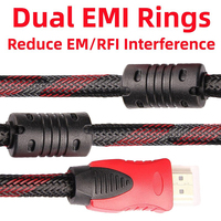 Prix usine Rouge Noir Net 1080P Câble HDMI Mâle à Mâle Câble HDMI pour Connecter le Téléphone à la Télévision