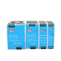 Mean Well NDR-120-12 Din Rail Industrial Power Supply 12V 10A Efisiensi 85.5% 120W 90-264VAC/127-370VDC Pendingin Udara Alami untuk