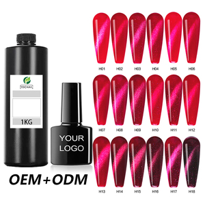 2024 esmalte de Gel de colores brillantes UV para uñas inodoro <span class=keywords><strong>y</strong></span> de larga duración semipermanente en colores rojos efectos de ojo de gato - Product Image 1