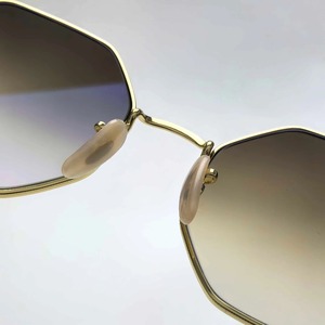 Lunettes de soleil de luxe en métal à monture complète octogonale UV400, haute qualité, style urbain unisexe, activités de plein air - Product Image 4