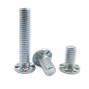 Stainless Steel Galvanized Copper Brass 1 3 Point Spot Thread Weld Bolt Flat Round Concealed Head Self Clinching Stud Bolt