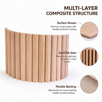 Panneau Tambour Flexible, Panneau Mural en Bois à Lattes Pliable, Styles Variés pour la Décoration Intérieure Commerciale et Résidentielle