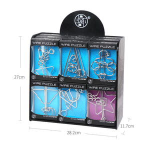 <span class=keywords><strong>Chinois</strong></span> <span class=keywords><strong>en</strong></span> métal puzzle jeu de tour de <span class=keywords><strong>fer</strong></span> de serrure déverrouiller anneau puzzles - Product Image 6