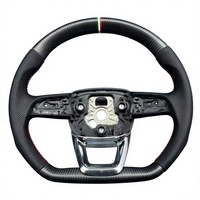 Volant en fibre de carbone fait main, 100 % compatible avec Audi Q5 SQ5 2018-2024, couleur personnalisée, coutures, fonction chauffante