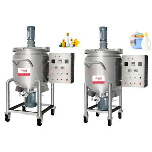 Mezclador multifunción de acero inoxidable, equipo de mezcla de líquidos cosméticos químicos, tanque de mezcla de doble camisa con <span class=keywords><strong>agitador</strong></span> - Product Image 1