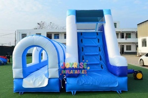 Màu Xanh Thương Mại Vinyl/PVC Inflatable Trượt Nước Cho Trẻ Em Trong Nhà/Ngoài Trời Khu Dân Cư Sử Dụng Với Slide Cho Nhà Hồ Bơi - Product Image 5