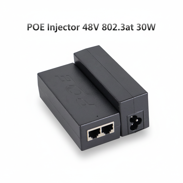 POE Injector 48V IEEE 802.3at 30W Gigabit Network Adapter with LACP Full-Duplex & Half-Duplex 2 Ports for Switches
