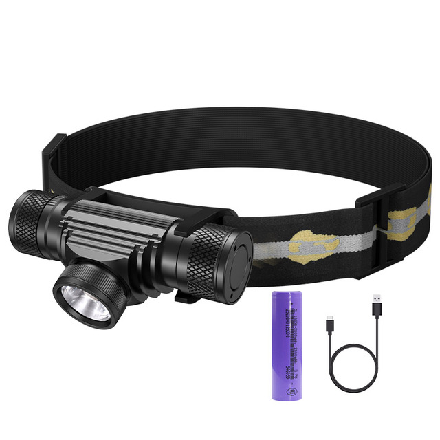 Custom High Bright 5 Modes Rechargeable LED Headlamp White Light Head Torch for Outdoor Camping Running Work Repair Emergency