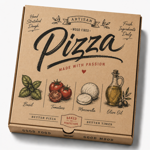 Caja <span class=keywords><strong>de</strong></span> Pizza Corrugada Personalizada con Materiales Reciclados, Diseño Duradero <span class=keywords><strong>de</strong></span> <span class=keywords><strong>Flauta</strong></span> E/B para Aperitivos y Empaque <span class=keywords><strong>de</strong></span> Alimentos - Product Image 4