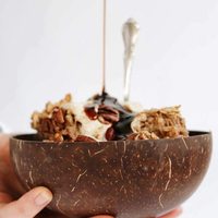 Bestverkopende Milieuvriendelijke Veganistische Biologische Salade Gesneden Kokoskommen Wegwerp Gepolijst-Voor Feestjes Groothandel