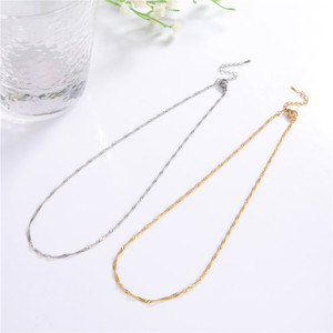 Myshape collana a catena semplice da donna in acciaio inossidabile Color oro collane girocollo moda per feste regalo per gli <span class=keywords><strong>amici</strong></span> <span class=keywords><strong>amanti</strong></span> - Product Image 5