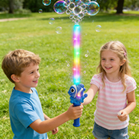 Juguete de Burbujas Eléctrico de Plástico con Forma de Pez para Niños, Venta al por Mayor, Regalo para Fiestas