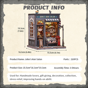 CuteBee - Kit de <span class=keywords><strong>Casa</strong></span> en Miniatura para Armar, CWGC215, Rincón de Lectura de Madera, Rompecabezas 3D de Madera, Kit de Manualidades, Kit de Rincón de Lectura para Armar - Product Image 4