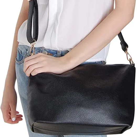 2022 Vegan Leather Satchel Messenger Handbag Shoulder Purse for Women Humble Chic Crossbody Bag