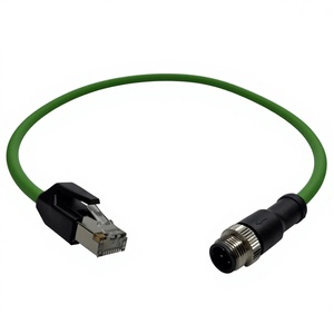 Câble Ethernet industriel Profinet M12 D X codé 4 broches mâle-femelle RJ45, assemblage haute flexibilité, double blindage PVC - Product Image 2