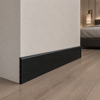 Plinthe WPC WYRAX noire 95 mm moderne étanche pour appartement, commerce de détail et usage commercial