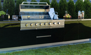 Cucina Esterna Modulare in Acciaio Inox con Isola BBQ, Set Completo di Griglie e Mobili Personalizzati - Product Image 2