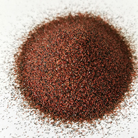 Sable de grenat rouge de qualité supérieure disponible en granulométrie 30/60 80 Mesh, abrasif naturel pour le sablage industriel et la préparation des surfaces