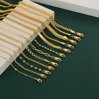 Catene personalizzate all'ingrosso gioielli in acciaio inossidabile placcato oro catena a catena a serpente cubano catena a corda intrecciata per uomo donna