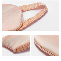 Masker Mata Sutra Satin Khusus Perjalanan, Masker Tidur Malam dengan Tali Elastis untuk Tidur, Masker Tidur Sutra Satin