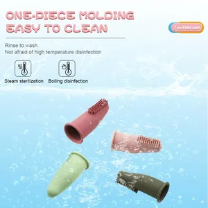 Commercio all'ingrosso della fabbrica Non tossico e inodore per uso alimentare in Silicone <span class=keywords><strong>spazzolino</strong></span> da denti lettino per bambini - Product Image 3