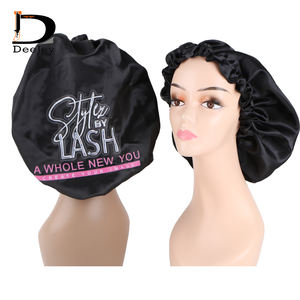 บอนเน็ตผ้าซาตินสำหรับผู้<span class=keywords><strong>หญิง</strong></span>,Bonnets โลโก้ที่กำหนดเองสำหรับ<span class=keywords><strong>ผม</strong></span>ยาวและ Braids - Product Image 2