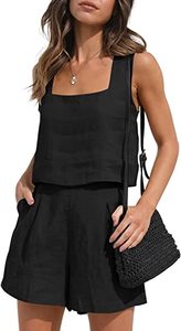 <span class=keywords><strong>Abbigliamento</strong></span> in <span class=keywords><strong>lino</strong></span> da <span class=keywords><strong>donna</strong></span> 2 pezzi pantaloncini sportivi Casual in <span class=keywords><strong>lino</strong></span> Top 2023 moda <span class=keywords><strong>abbigliamento</strong></span> estivo Set vacanze estive - Product Image 6