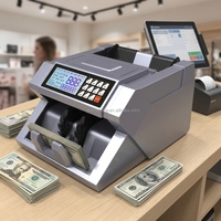 Compteur de billets SEMTOM avec double écran LCD, vitesse de 900 pièces/min, capacité du bac de 200 pièces, détection IR, Chine
