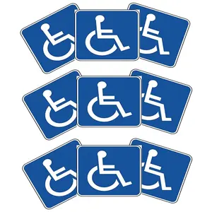 핸디캡 스티커 장애인 휠체어 기호, 비닐 스티커 내후성 오래 지속되는 UV 보호 방수
