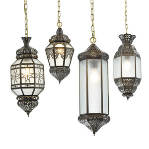 Lustre en cuivre avec <span class=keywords><strong>éclairage</strong></span> LED suspendu pour restaurant, café, hôtel, maison d'hôtes, bar - Décoration de style turc exotique - Product Image 1
